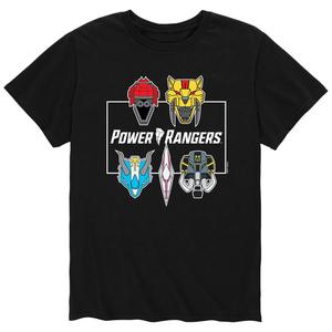Мужская футболка Power Rangers Zord Faces Licensed Character
