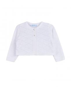 Укороченный кардиган Diamond Pointelle для девочек - Little Kid Feltman Brothers, белый
