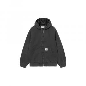 Carhartt Wip Мужская куртка GYX/серая с капюшоном, средней высоты