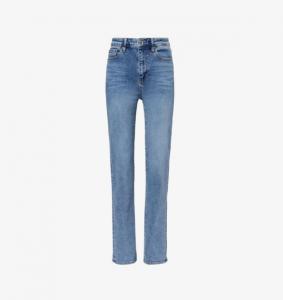 Джинсы-Карандаш прямого кроя с высокой посадкой из эластичного денима с пятью карманами Frame, цвет crave