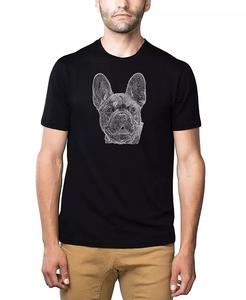 Мужская футболка премиум-класса Word Art French Bulldog LA Pop Art, черный