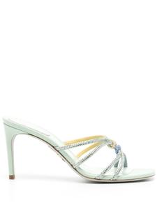 Босоножки с кристаллами René Caovilla, зеленый