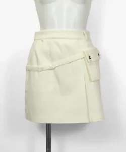 Юбка с боковыми складками и клатчем Archivio, цвет White(090)