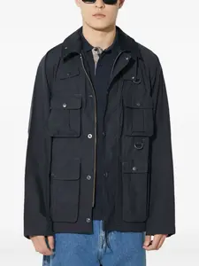 Куртка с вельветовым воротником и множеством карманов Barbour, синий