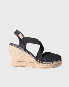 Женские эспадрильи на танкетке из блестящей ткани Toni Pons, черный