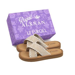 Alxnan Скользоустойчивые шлепанцы на резиновой подошве для женщин в коробке - бежевые+коробка, цвет Beige+Box