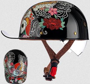 Шлем открытый stdpcxz в немецком стиле, черный