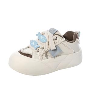 BINGO DUCK Женские противоскользящие низкие скейтерские кроссовки Blue Brown, цвет Blue Brown