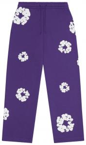 Denim Tears Джинсовые слезы, хлопковый венок, мешковатые спортивные штаны, фиолетовые