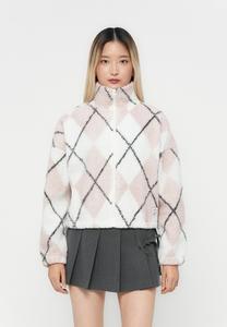 Флисовая куртка ONLY ONLELINE LIFE, Rose Smoke/Cloud Dancer/Black/Off-White