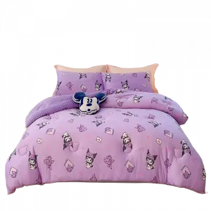 Вязаный хлопковый вельвет из соевого волокна летнее одеяло внутренний слой Sanrio, Kuromi