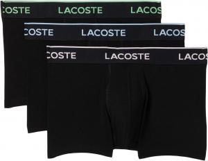 Комплект из 3 мужских трусов-боксеров с логотипом крокодил Lacoste, Black W/Pink/Blue/Green