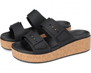 Сандалии Crocs Brooklyn Cork Buckle Sandals, черный
