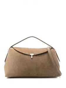 Сумка-тоут T-Lock TOTEME, коричневый