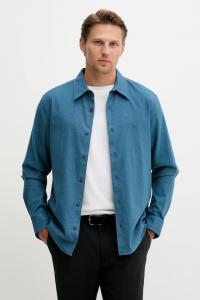 Хлопковая рубашка Calvin Klein, синий