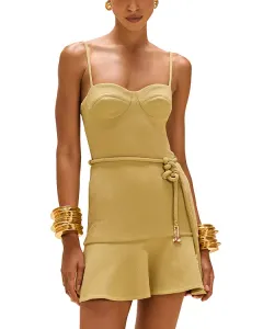 Вязаное мини-платье цвета нефрита Patbo, зеленый