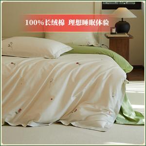 Mido House Комплект постельного белья из 4 предметов (простыня 180/200 см, пододеяльник 220х240 см), хлопок Синьцзян, цвет Rose Bubble