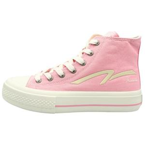 QIANJIN Нескользящие легкие высокие парусиновые туфли, увеличивающие рост, женские, светло-розовые