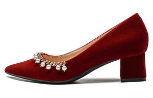 Туфли на высоком каблуке женские красный Ainer-Cat