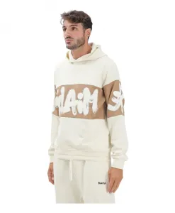 Худи с деталями верблюжьего цвета Disclaimer, белый