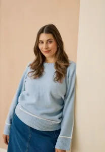 Свитер kcjina Kaffe Curve, Powder Blue Melange