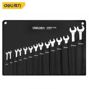 Зеркальный набор ключей двойного назначения Deli из 14 предметов, двусторонний ключ, пластина двойного назначения, инструмент для ремонта автомобилей DL130014T