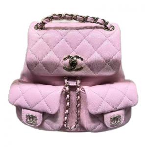 CHANEL Рюкзак женский малый из коровьей кожи Litchi Grain светло-розовый