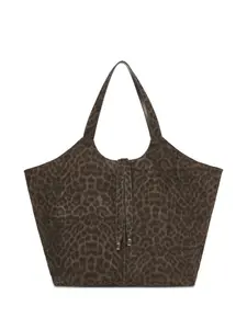 Сумка-тоут с леопардовым принтом Potamy, коричневый