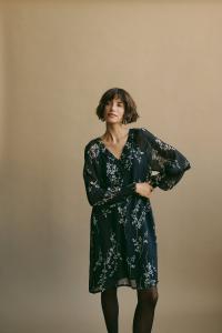 Платье Part Two UrmaDR, Black Fine Leaf Print/Black