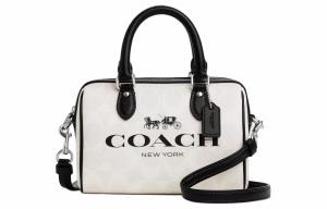 COACH Сумка Rowan из прорезиненной ткани Мини женская наплечная через плечо