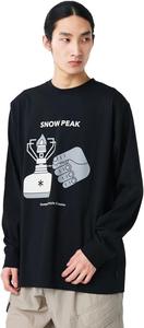 Футболка с длинным рукавом Snow Peak TS-26SU001 Enjoy Camping, сшитая по индивидуальному заказу, мужская и женская, черный