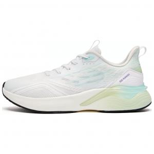QIAODAN Беспредельные 5.0 амортизирующие низкие кроссовки для бега женские бело-зеленые Jordan White/Smart Green, цвет Jordan White/Smart Green
