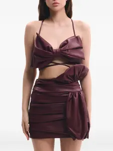 Топ со шнуровкой и бантом Lika, красный