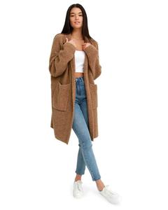 Женские дни проходят незаметно Экологичный блейзер-кардиган Belle & Bloom, Camel