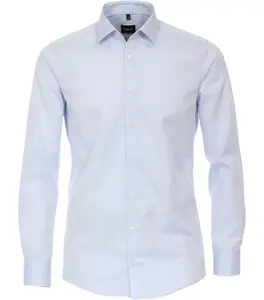 Деловая рубашка VENTI "Деловая рубашка VENTI удлиненные рукава 69см однотонная", голубой