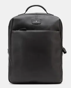 Черный кожаный рюкзак Scharlau, черный