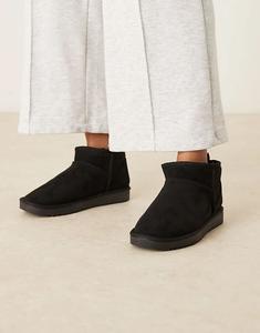 Туфли-сапожки Gina Tricot из искусственной замши черного цвета