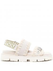 Босоножки с логотипом Mou, серый