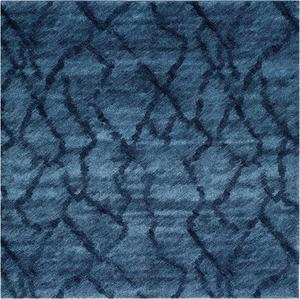 Ковер SAFAVIEH, 244 x 244 см, Retro Collection, Blue & Dark Blue, современный абстрактный дизайн, без линьки и простой в уходе, идеален для помещений с высокой проходимостью в гостиной, спальне (RET2144-6570)