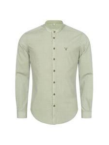 Традиционная рубашка Питера с длинными рукавами зеленого цвета Nübler