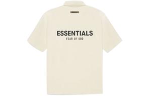 SS21 Рубашка поло унисекс кремового цвета Fear Of God Essentials, кремовый