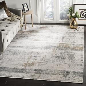 Ковер SAFAVIEH, 122 x 183 см, Eclipse Collection Beige/Grey ECL230B в современном абстрактном стиле с эффектом потертости из вискозы