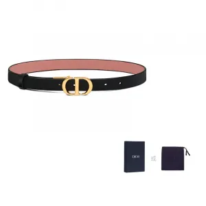 Кожаные ремни Cow Leather для женщин шириной 2cm DIOR, черный