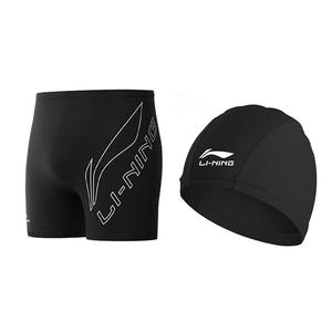 Комплект для плавания silicone swimming pool men's LINING, 832-1 Swimming Shorts+151-1 черный Swimming Cap