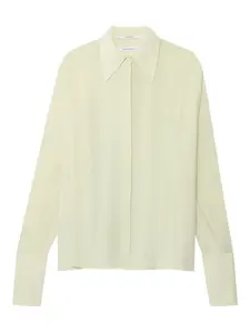 Плиссированная рубашка с запахом Another Tomorrow, желтый