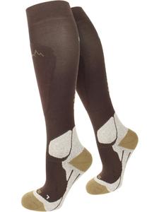 Normani Спортивные компрессионные носки до колена темно-коричневого/светло-коричневого цвета