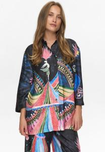 Блуза Nümph Button-down blouse, Obsidian/Dark Purple