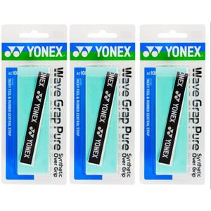 YONEX Лента для рукоятки бадминтонной ракетки Dark Green, полиуретановая, тонкая, набор из 3 штук