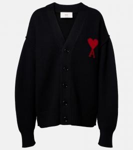 Кардиган из чистой шерсти Ami De Cœur Ami Paris, Noir Rouge