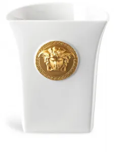 Маленькая ваза medusa madness, 18,4х10,4х16 см, Versace, белый